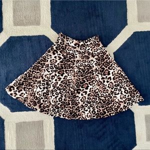 Super Cute Leopard Circle Skirt – knee-length, size 2